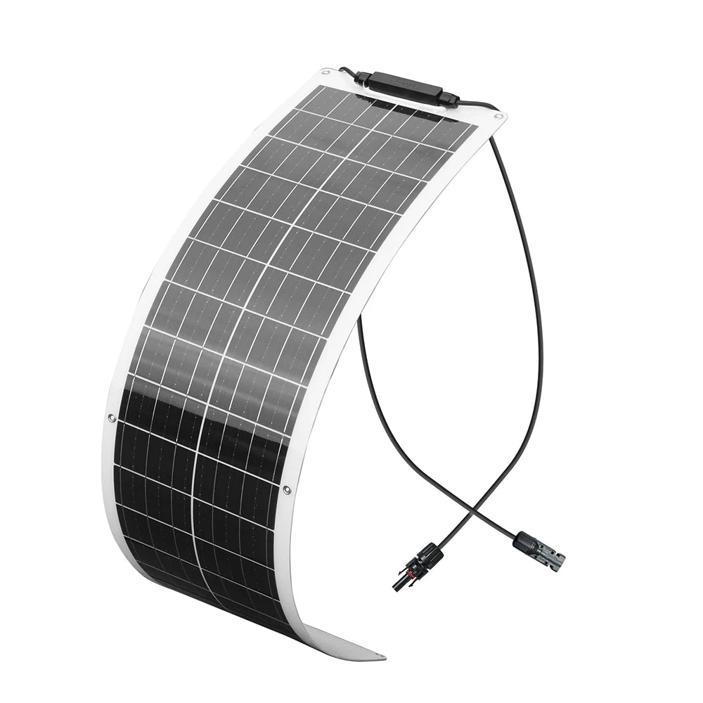 WUZECK Flexible Solar Panel Kit 50 Watt PV Module 100 Watt 12V 24V Solar Cable Cell Home Outdoor Car Boat Battery Camping Trip