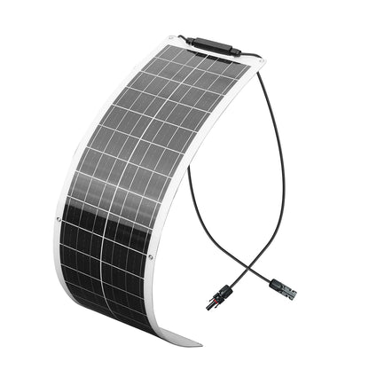 WUZECK Flexible Solar Panel Kit 50 Watt PV Module 100 Watt 12V 24V Solar Cable Cell Home Outdoor Car Boat Battery Camping Trip