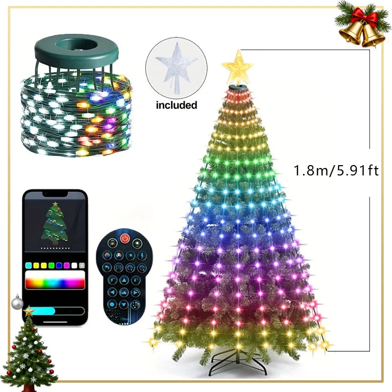 MIMIRGB Smart Christmas Tree Lights Fairy Lights Music Sync