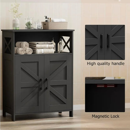Bathroom Storage Cabinet With 2 Doors, Toilet Paper Cabinet With Adjustable Shelves, Small Bathroom Cabinet Fo