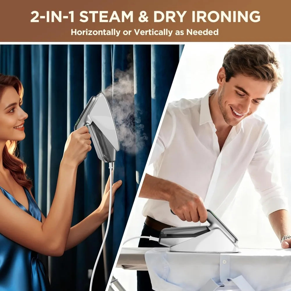 Newbealer Steam Generator Iron, 1500W Turbo Steamer for Clothes, 2 Bar Pressure Clothes Iron