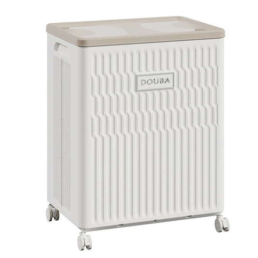 Rolling Laundry Hamper with Wheels and Lid Foldable Storage Box Large Capacity Organizer for Bedroom Bathroom & Laundry Room