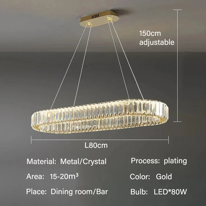 GreeLustr Luxury LED Pendant Light Modern Crystal Chandelier Living Rooms