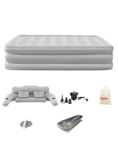 Queen Size Air Mattress Sofa Bed for Outdoor Indoor Portable Inflatable Couch High Quality Camping Rest Folding Mattress