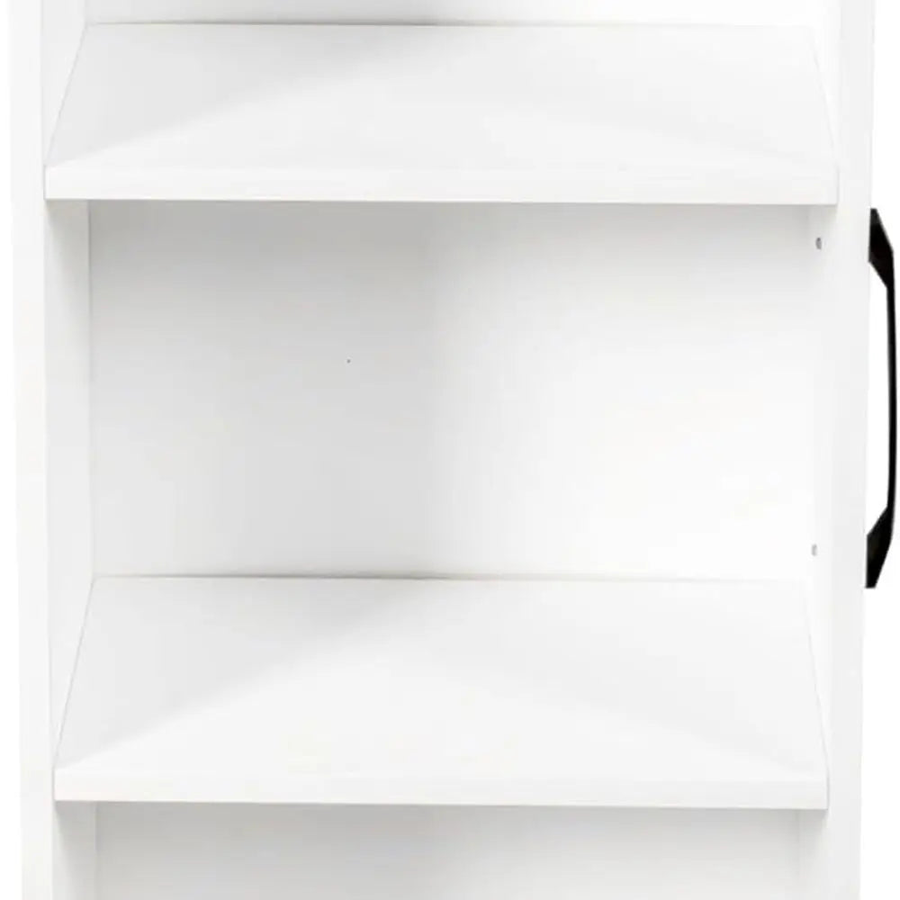 3-Tier Pull-Out Door Bookshelf, Mobile Storage Cabinet for Home Office, Living Room, and Bedroom