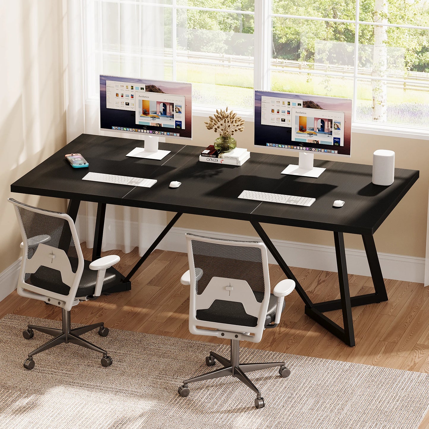 Tribesigns Executive Desk With Metal Frame For Office