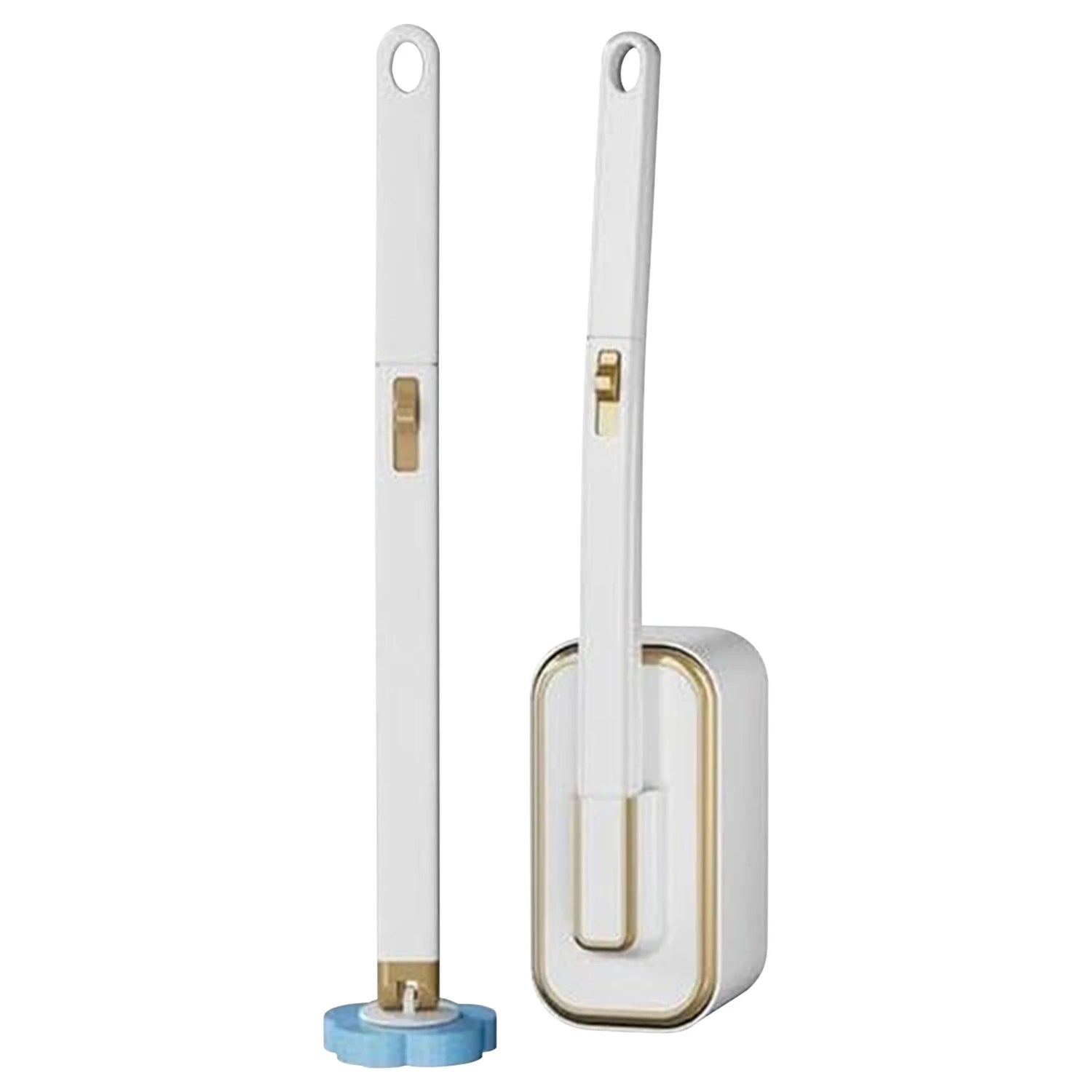 Wall Mounted Toilet Brush with 36 Refill Heads and Holder Disposable Toilet Brush for Floor Drain Bathtub Mirror Sink Glass