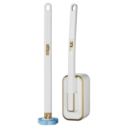 Wall Mounted Toilet Brush with 36 Refill Heads and Holder Disposable Toilet Brush for Floor Drain Bathtub Mirror Sink Glass