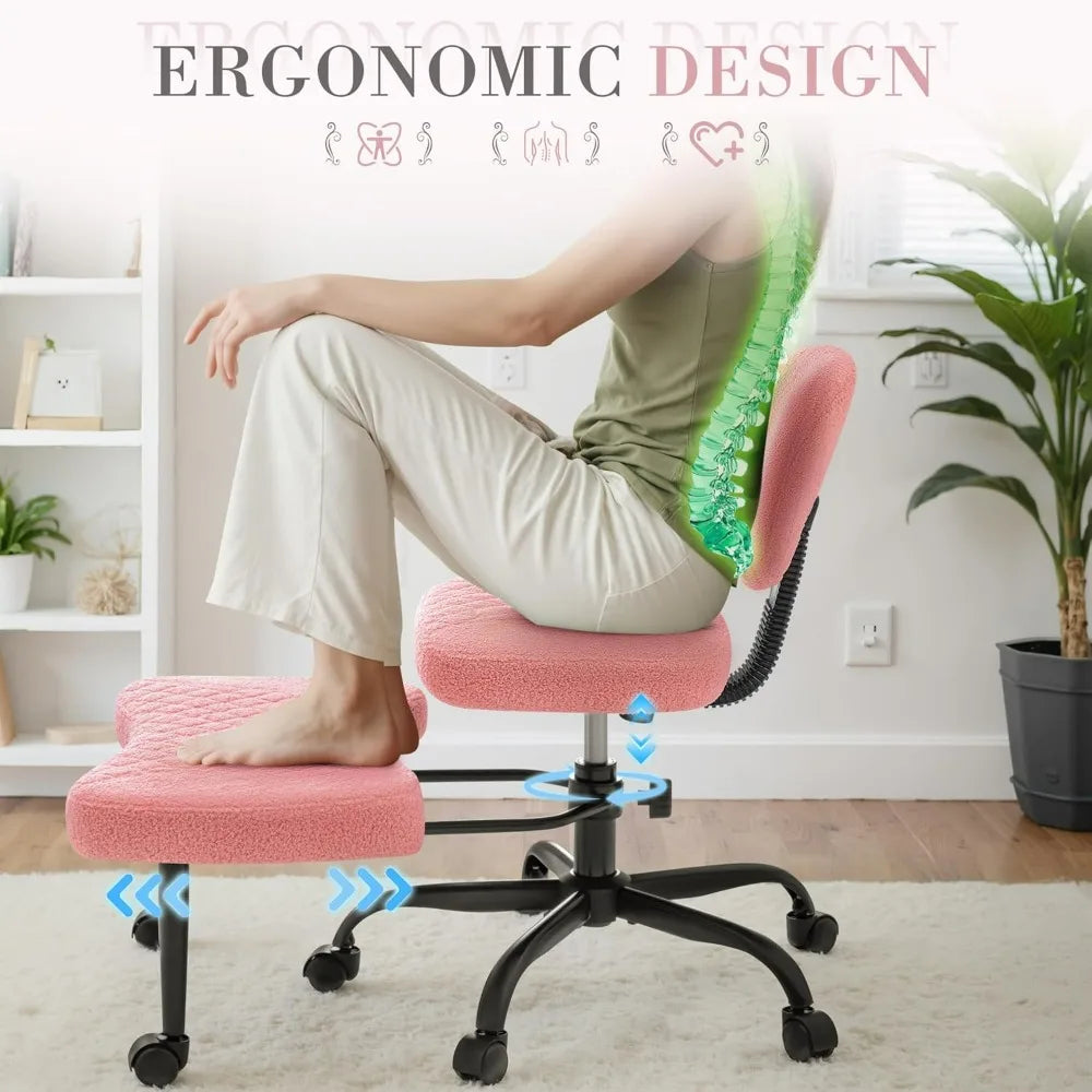 Furmax Ergonomic Kneeling Desk Chair With Footrest And Wheels