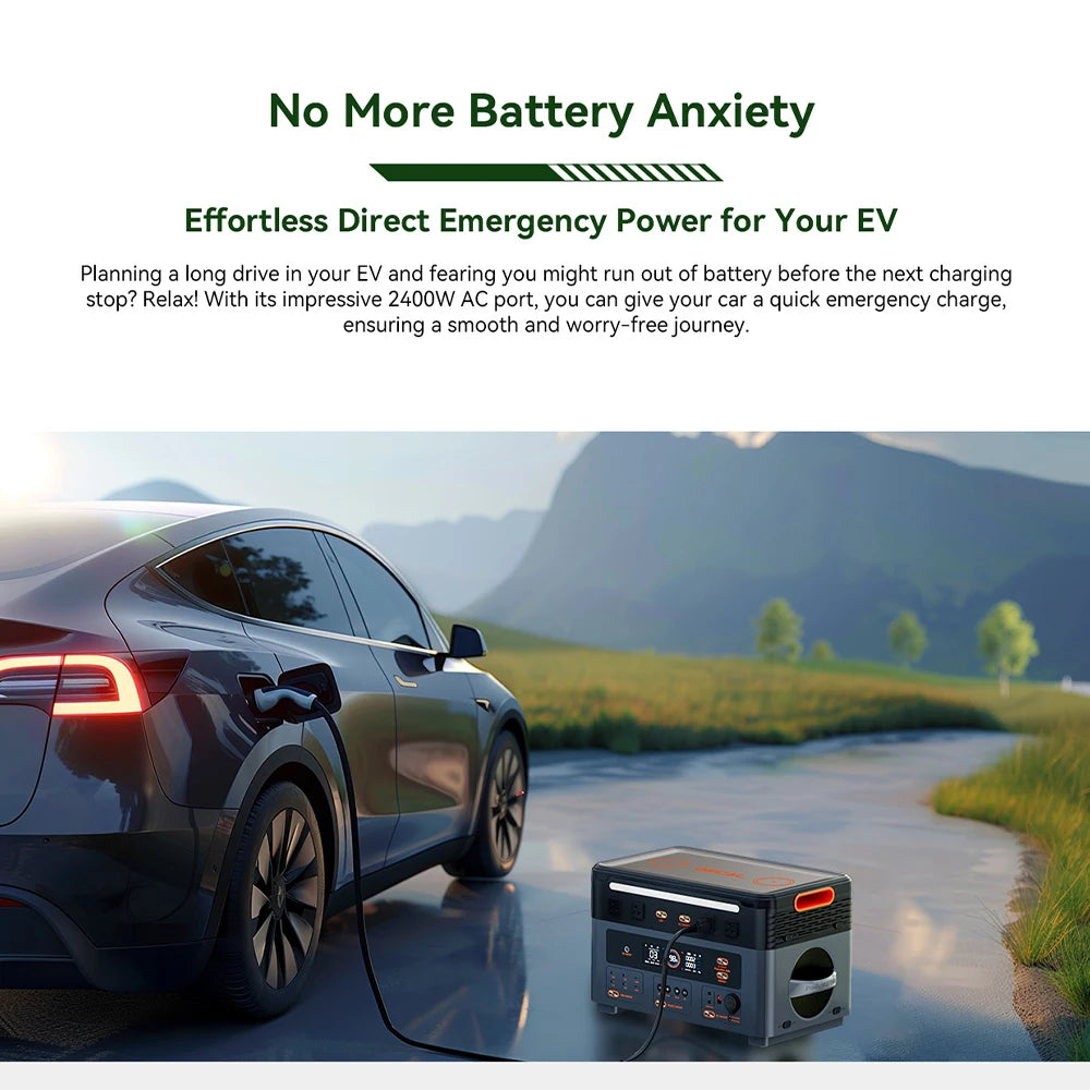 OSCAL LiFePO4 Portable Power Station 2400W UPS Backup Supply