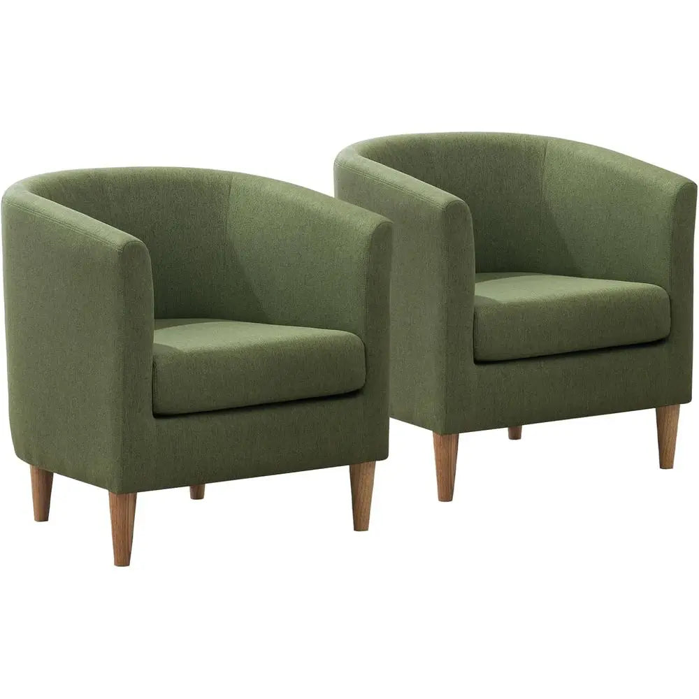 Pair Of Modern Accent Chairs With Armrests For Living Rooms