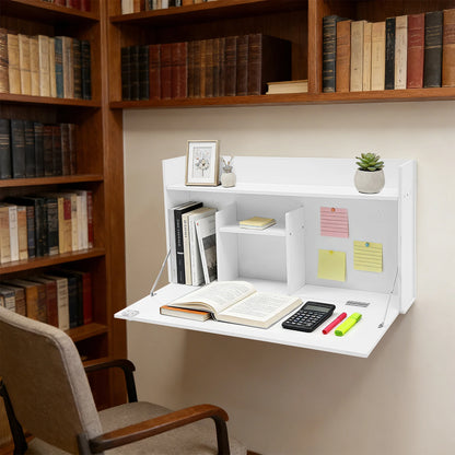 Wall Mounted Foldable Table Cabinet Multifunctional Floating Desk Load Capacity 20kg For Bedrooms, Studies, Offices
