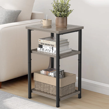 MCQ Three Tier Wood Coffee Table With Storage Shelf