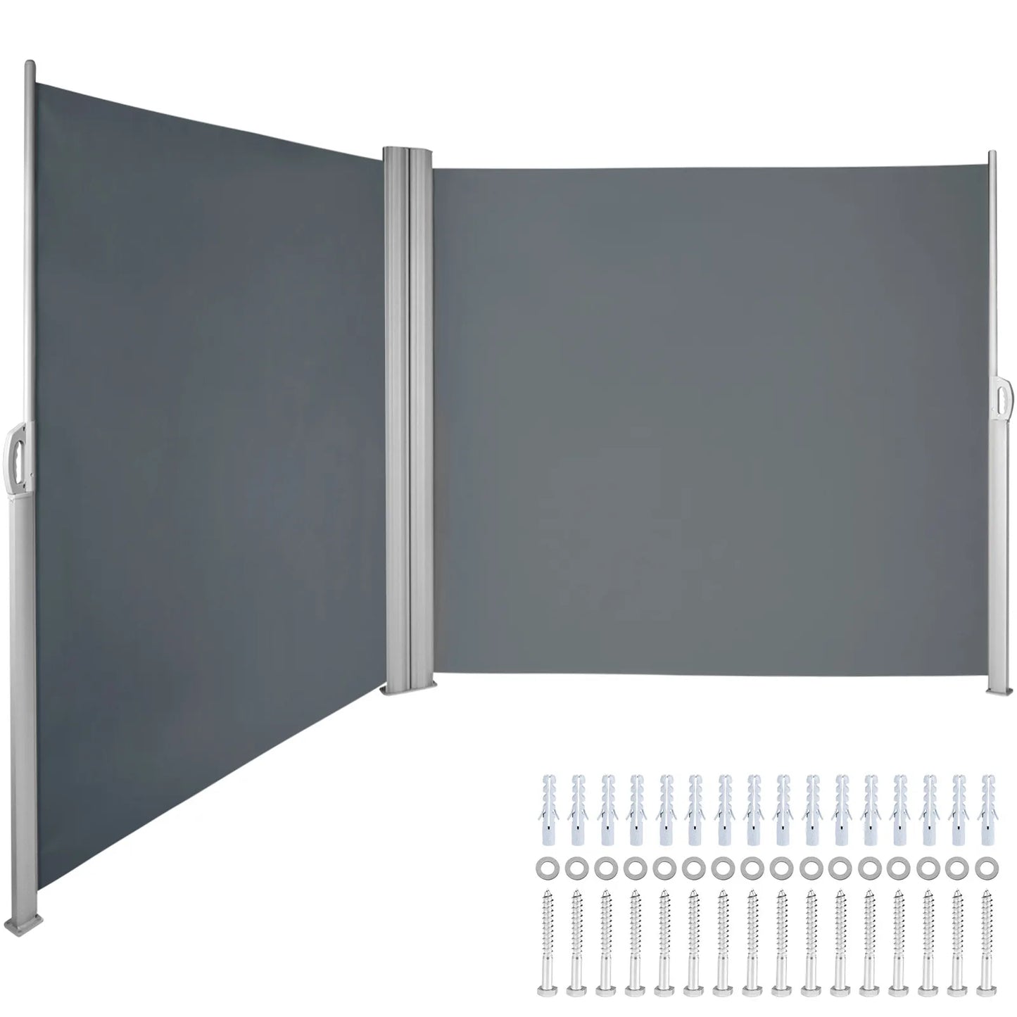 SucceBuy Retractable Side Awning Outdoor Patio Screen Fence Privacy Divider Garden  Pool Patio Terrace Sun Shade Wind Screen