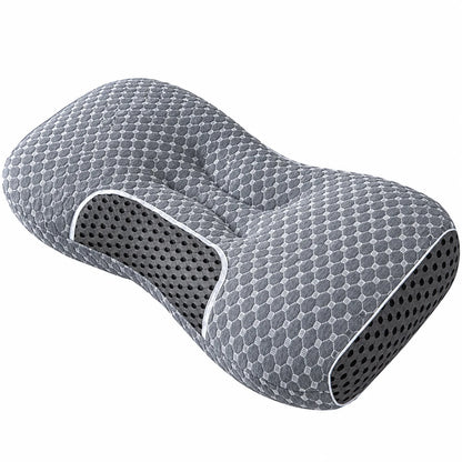 Ultra-Soft Ergonomic Neck Support Pillow, Contour Cervical Pillow for Side, Back &amp; Stomach Sleepers, Breathable Fabric, Easy to Clean, Pressure Relief for Deep Sleep