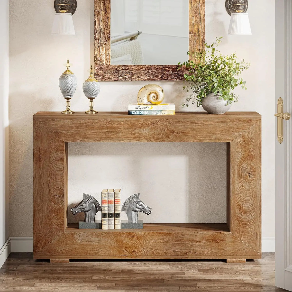 Tribesigns Farmhouse Console Sofa Table With Storage For Entryway