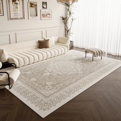 French Style Carpets for Living Room Light Luxury Bedroom Decor Carpet Thickend Plush Lounge Floor Mat Washable Bedside Soft Rug