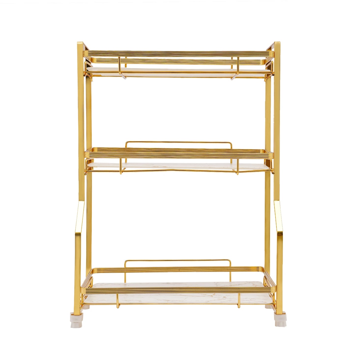 3-Tier Bathroom Countertop Organizer 22.05LBS/ Tier Gold Storage Shelf for Toiletries Cosmetics