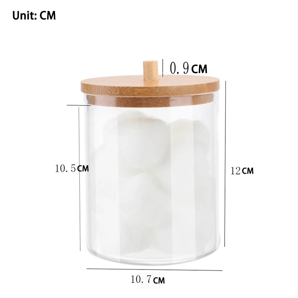 Acrylic Makeup Organizer For Cotton Swabs Jewelry And Remover Pads