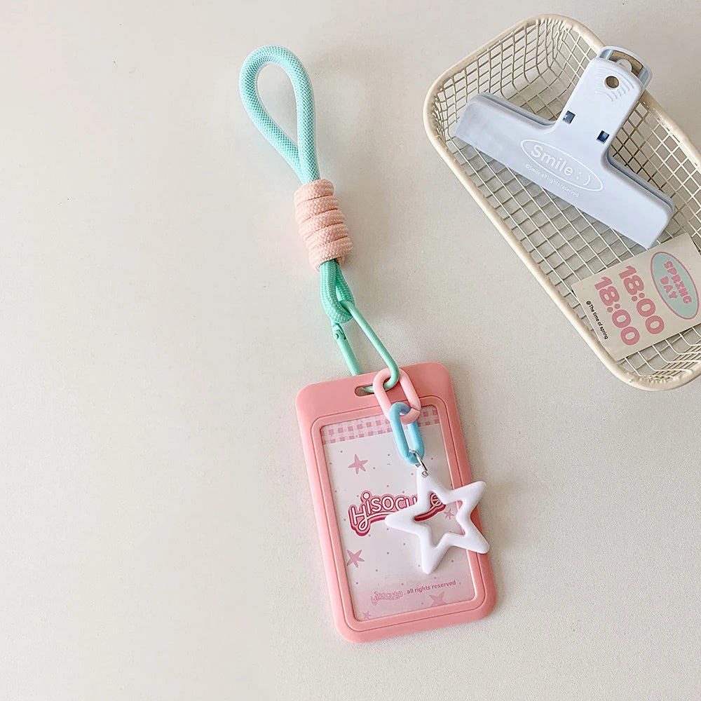 Kpop Photocard Holder Keychain Y2K PhotoCard Holder Kpop Charm Holders Kawaii Photo Card Keychain