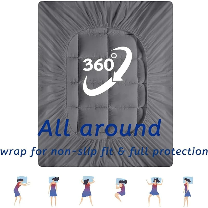 WQSPRING Thick Mattress Topper Extra Thick Pad For Back Pain