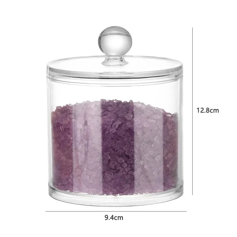 Acrylic Makeup Organizer For Cotton Swabs Jewelry And Remover Pads