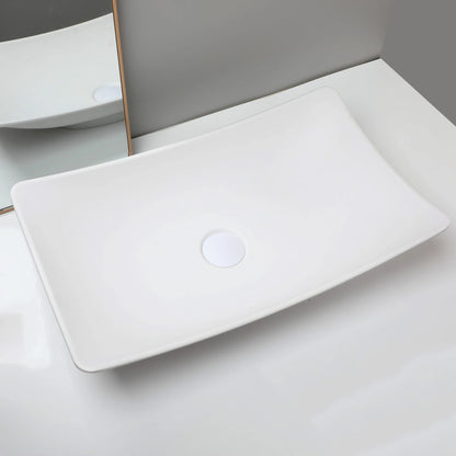 ZAPPO Bathroom Vessel Sink With Drain Bathroom Stone Resin Washbasin Round Above Counter Bowl Sinks for Bar Hotel (No Faucet)