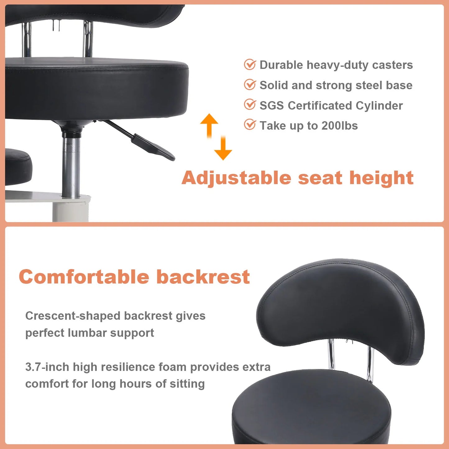 General Use Cross Desk Chair With Lumbar Support And Height Adjustable