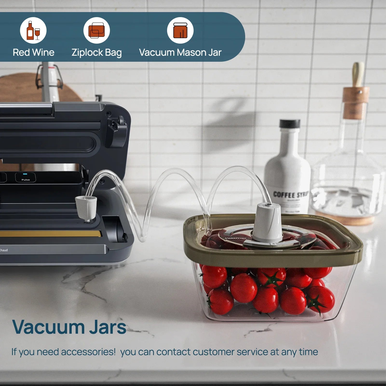 Vakumar VH1506 Vacuum Sealer Machine With Automatic Locking Handle