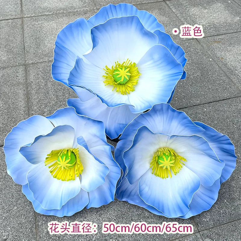 Waterproof Form Artificial Flowers Outdoor Wedding Accessories Plants Decoration Garden Fake Marriage Road Lead Flowers Decor