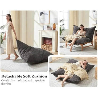 Ergonomic Convertible Lounge Chair for Living Room and Bedroom Comfort