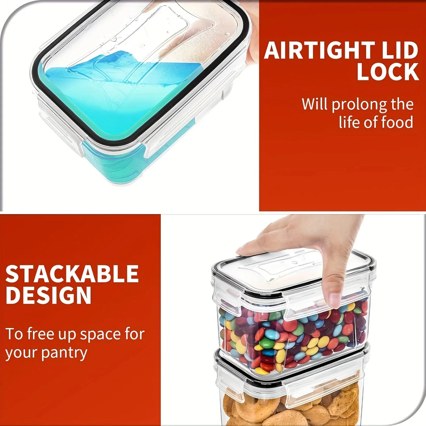 ATMDOG 24 Piece Airtight Food Storage Containers Set BPA Free