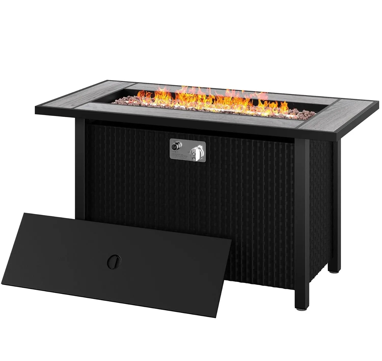 45 Inch Propane Fire Pit Table, 50,000 BTU Outdoor Gas Fire Pit for Patio &amp; Backyard, 2-in-1 Firepit Dining Table, Customized