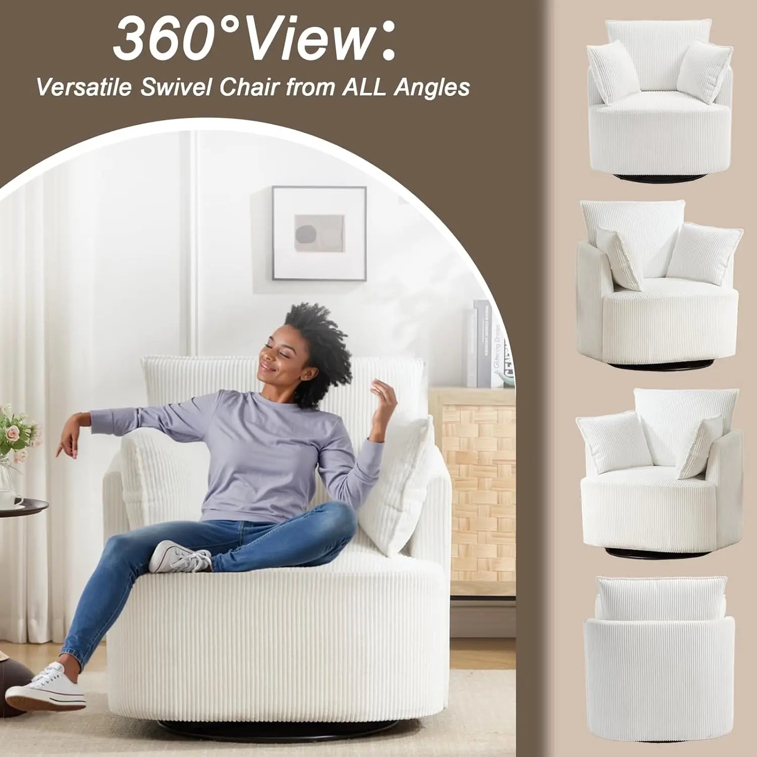 Swivel accent chair,Swivel barrel chair,Reclining armchairs for bedrooms Swivel chair,Upholstered Living Room Chair, Customized