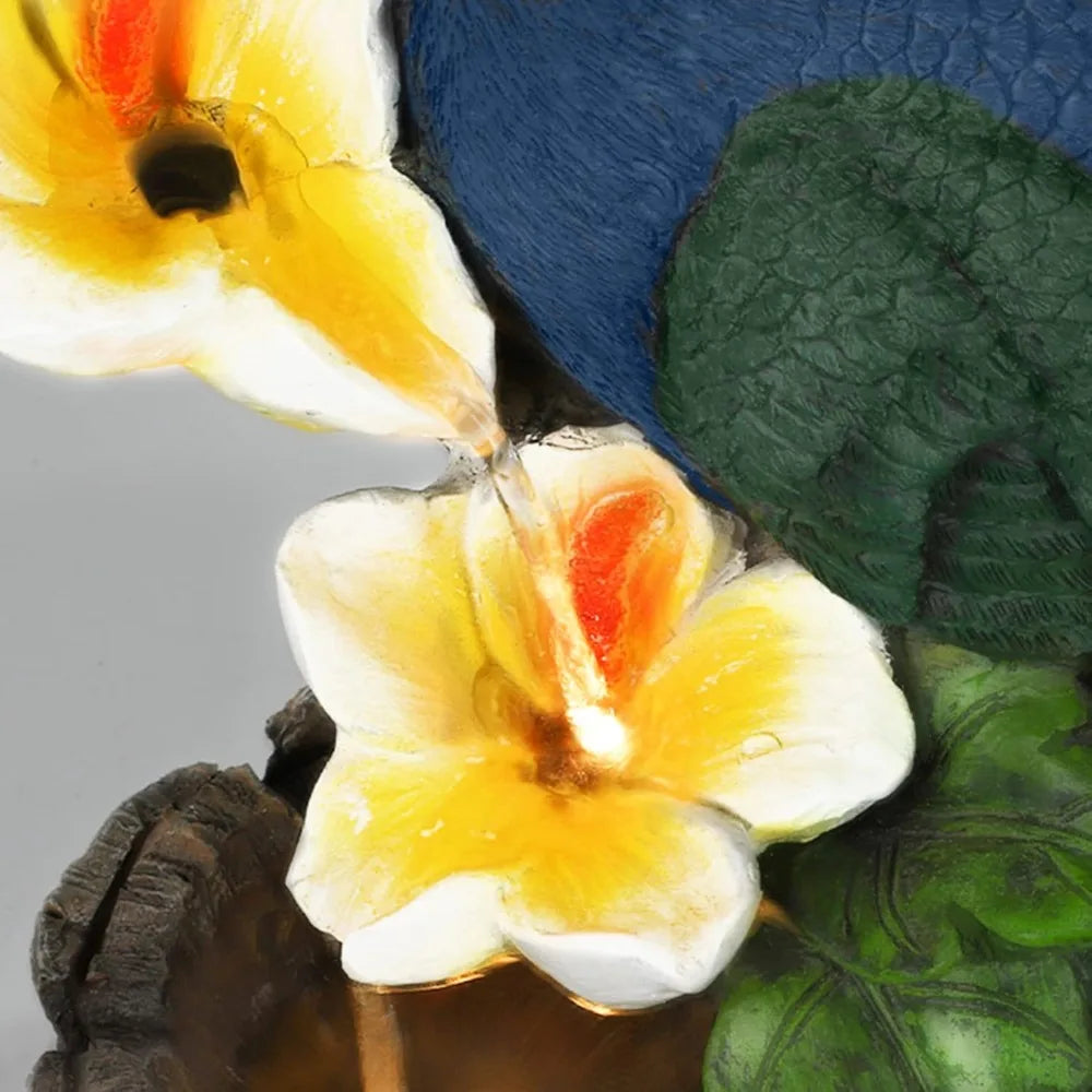 Resin Peacock Waterfall Fountain 3 Tiered Outdoor Floor Stacked Water Fountain Sculpture for Lawn Decorative Garden