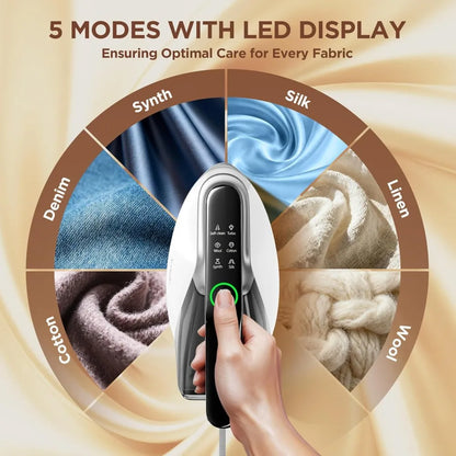 Newbealer Steam Generator Iron, 1500W Turbo Steamer for Clothes, 2 Bar Pressure Clothes Iron