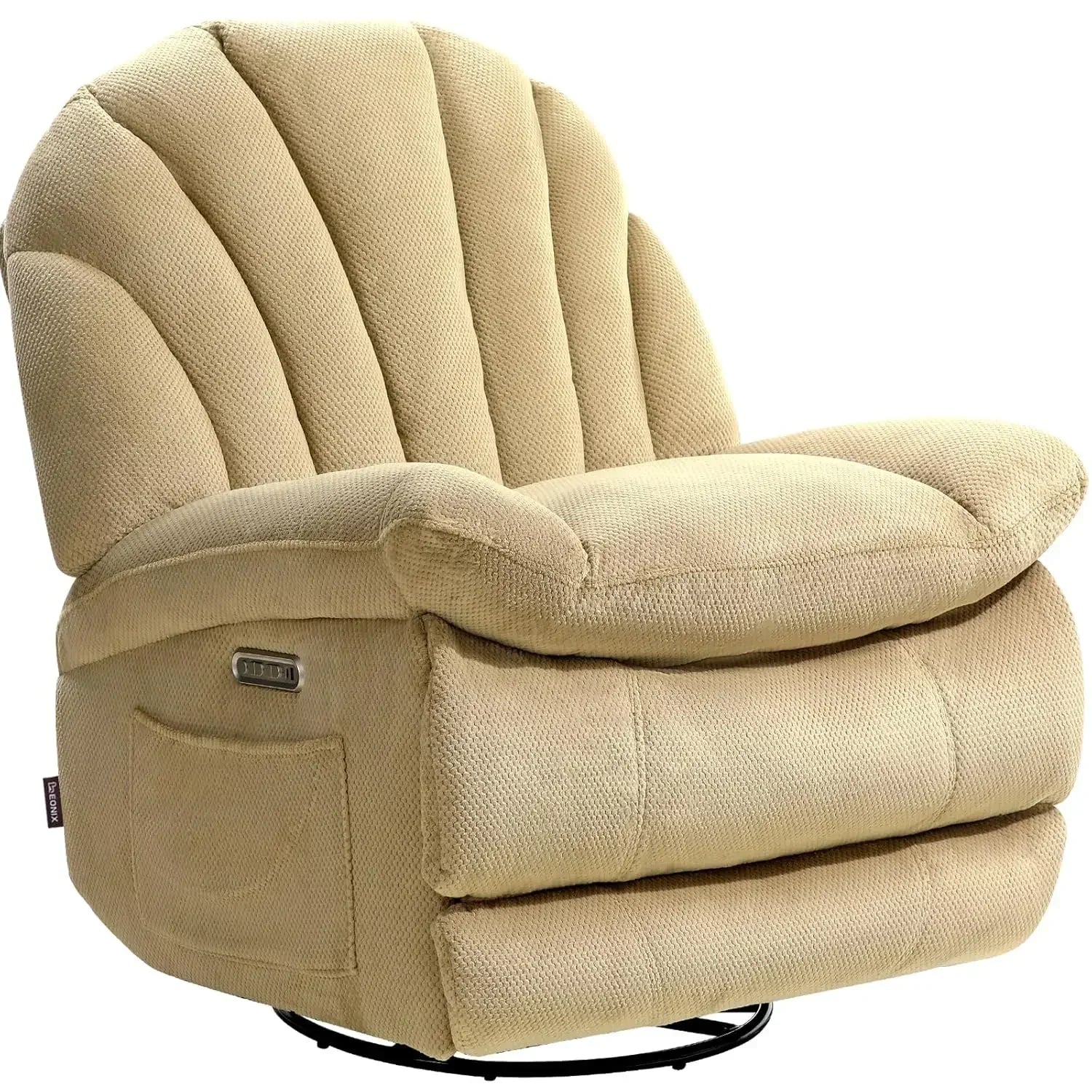 Dual Motor Power Swivel Rocker Recliner Chair for Living Room, Power Adjustable Backrest and Extended Footrest,, Customized