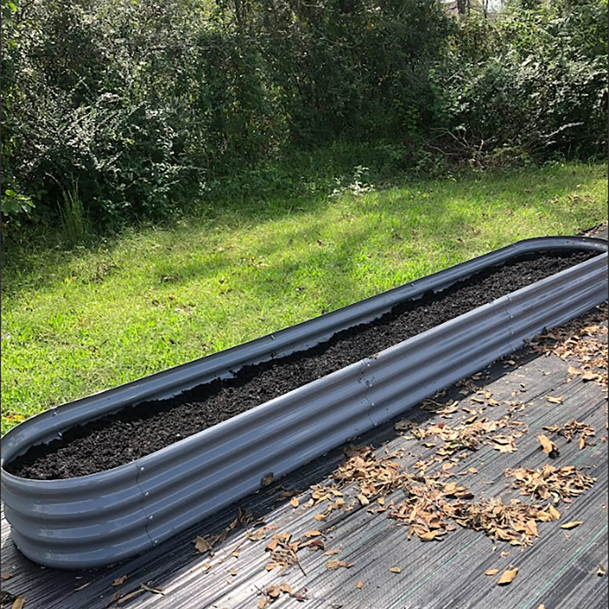 Galvanized Raised Garden Bed Planter Box for Vegetables and Flowers