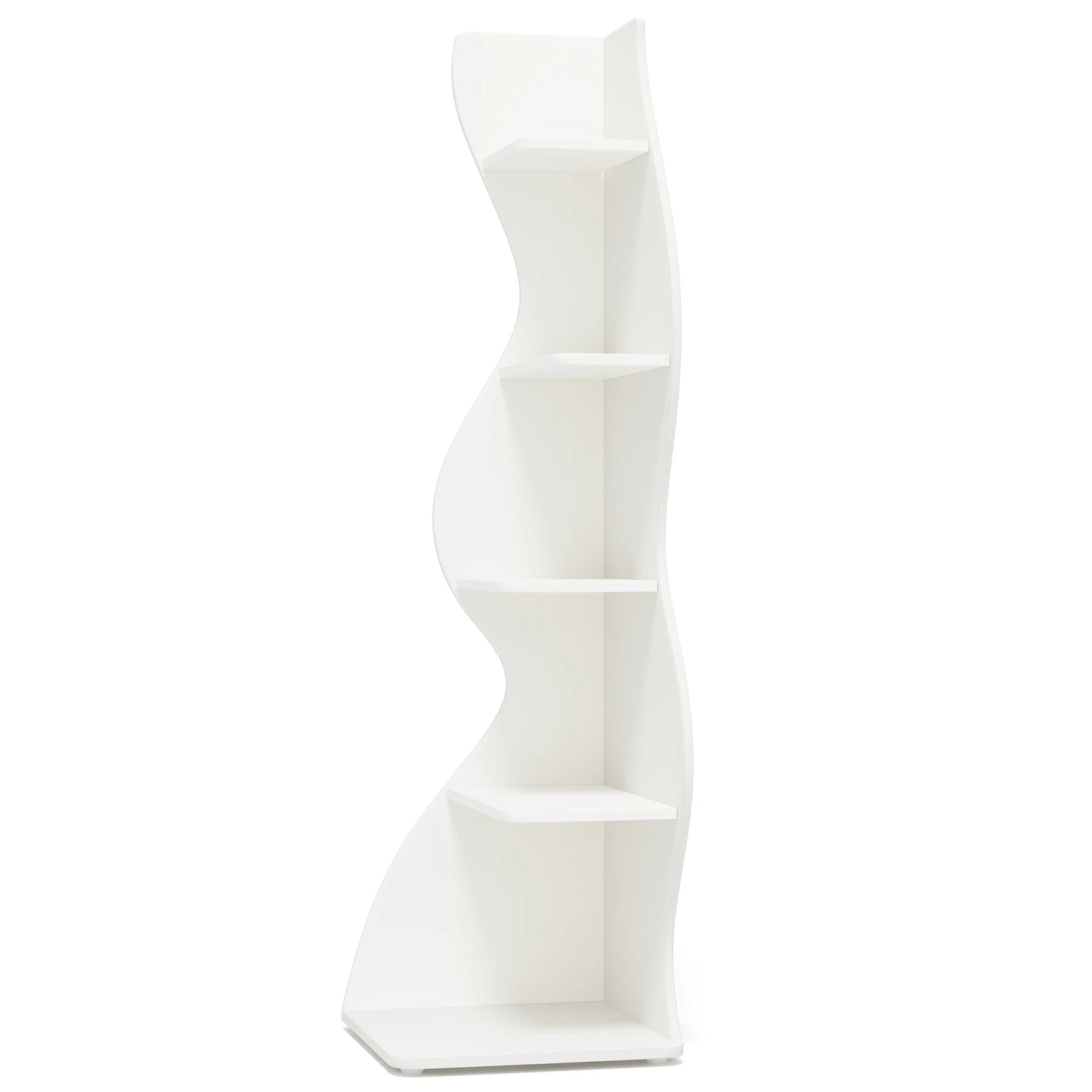 Tribesigns Corner Shelf, Modern 5-Tier Wall Corner Bookshelf, Stylish Corner Small Bookcase Storage Rack Plant Stand
