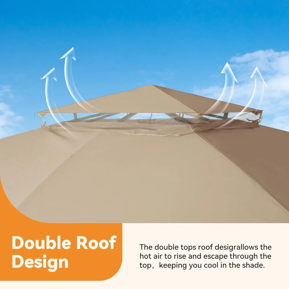 Elevated Outdoor Gazebo With LED Lighting And Bluetooth Audio