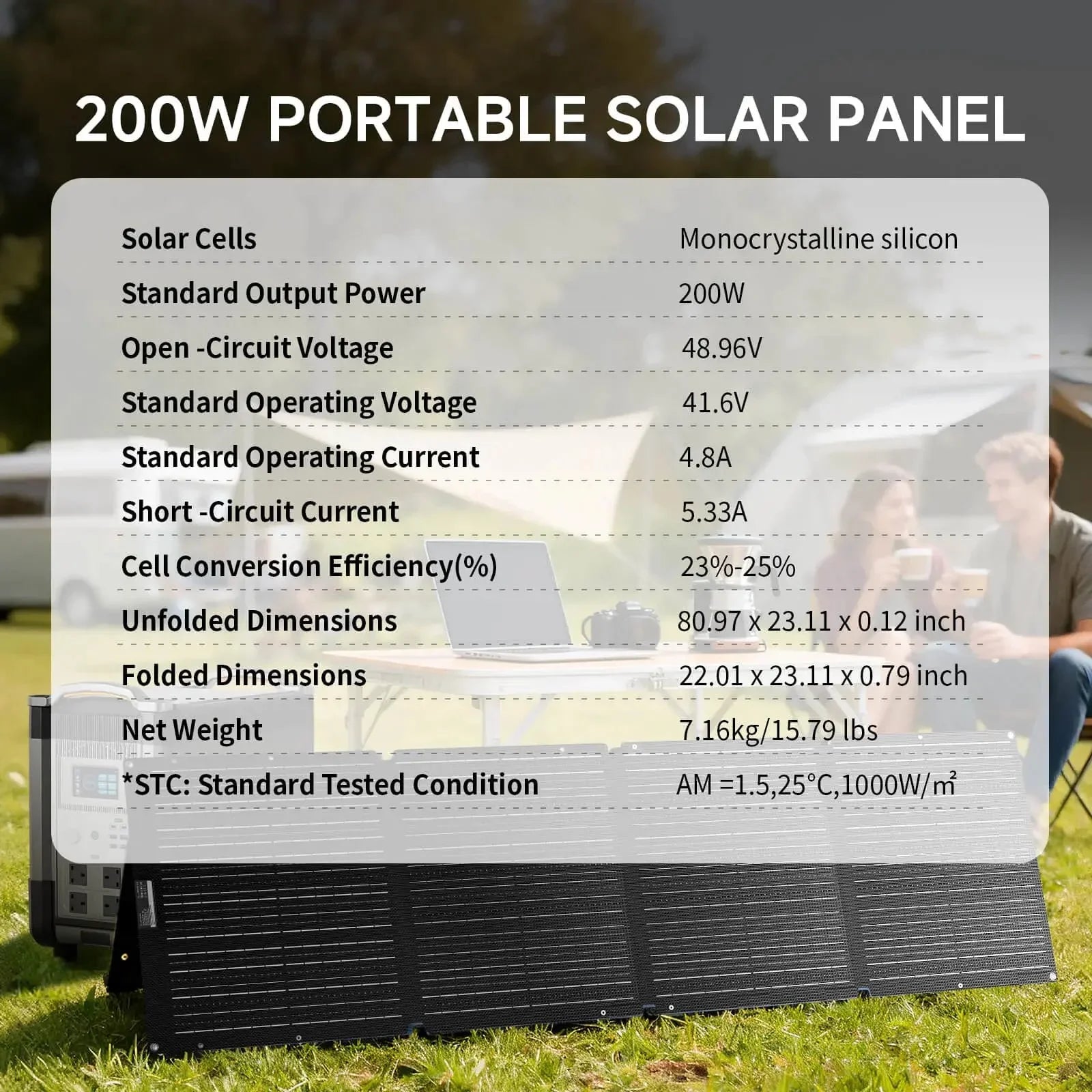 ALLPOWERS Foldable Portable Solar Panel 400W / 200W / 140W / 100W Solar Generator Charger &amp; Solar Output for Power Station Camping RV