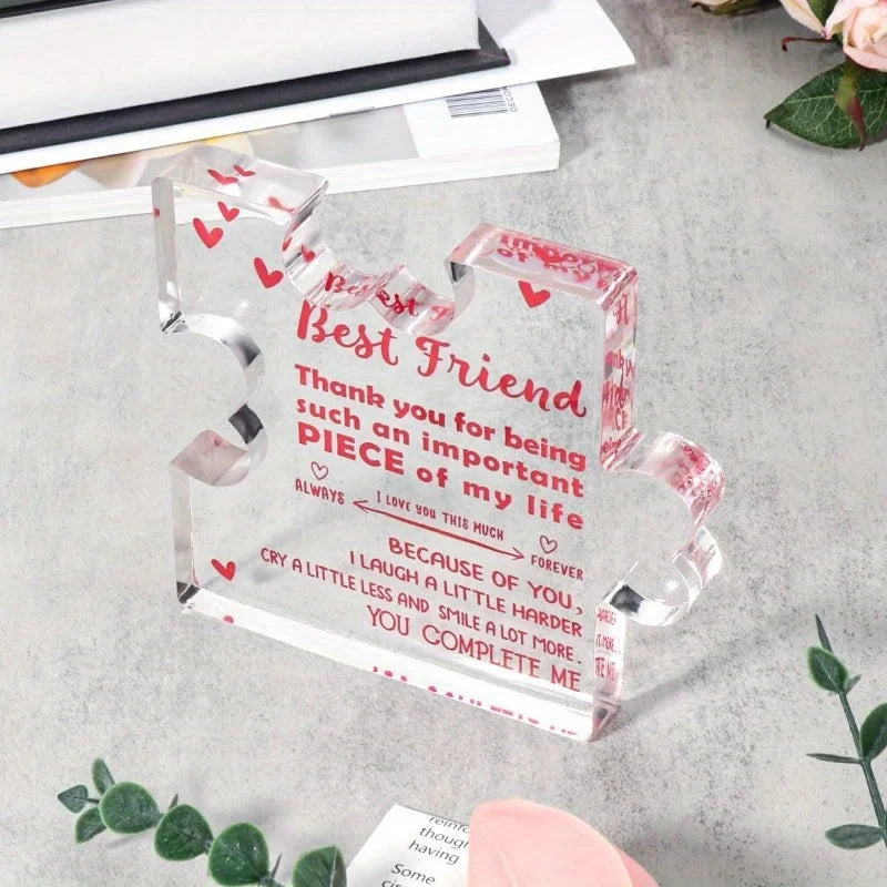 Eilcoly Friendship Gift - Acrylic Resin Keepsake for Best Friends &amp; BFFs