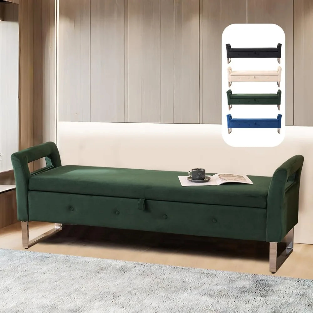 Ticify End Of Bed Storage Bench With Hidden Storage