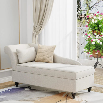 Modern Storage Chaise Lounge Indoor Fabric Chaise Lounges Chair Sleeper Lounge Sofa Recliner Chair for Bedroom, Customized