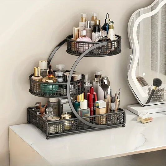 Hign-concerned Metal Makeup Storage Rack Cosmetic Organizer Multi Layer