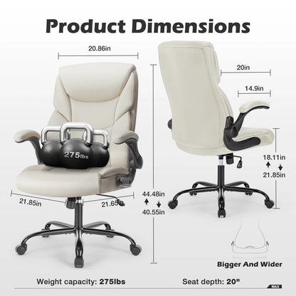 JHK Ergonomic PU Leather Rocking Gaming Chair With Lumbar Support