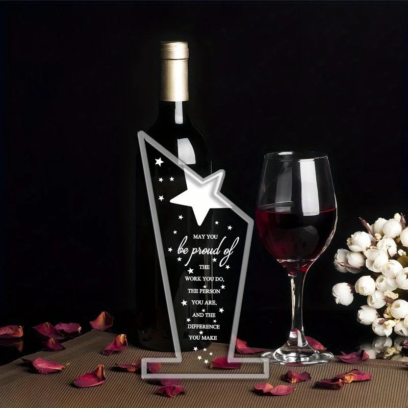 1 Pcs Employee Appreciation Awards for Coworker Acrylic Thank You Trophy May You Be Proud of The Work You Do Sign Prizes