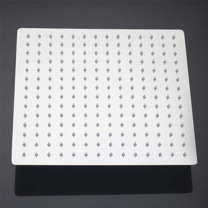 KEMAIDI 24 Inch Large Rainfall Shower Head High Pressure Square Stainless Steel Showerhead with Silicone Nozzle Water Saving