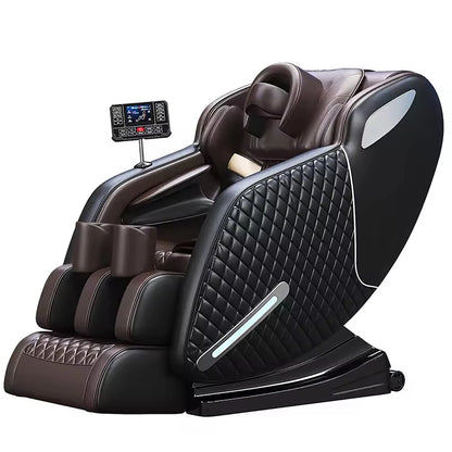 2025 Massage Chair Full Body Zero Gravity Recliner with 8 Fixed Massage Rollers Heating Bluetooth Speaker Airbags for Home Offic