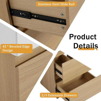 24 Inch Freestanding Bathroom Vanity with Resin Sink, Double Drawer Soft Close Storage Cabinet Basin Top Combo,, Customized